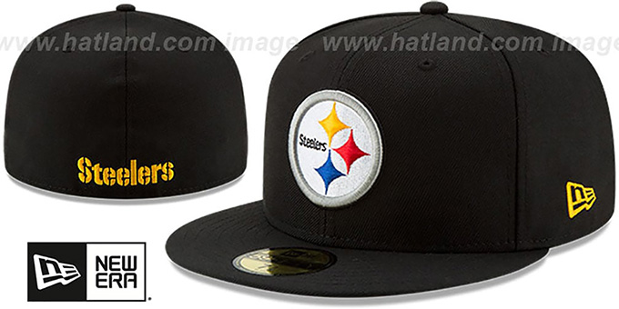 Steelers 'NFL TEAM-BASIC' Black Fitted Hat by New Era