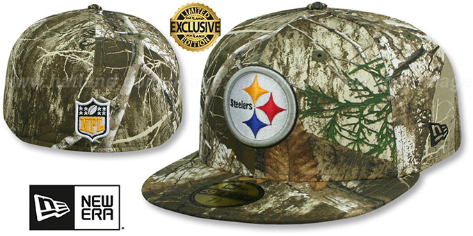 Steelers 'NFL TEAM-BASIC' Realtree Camo Fitted Hat by New Era