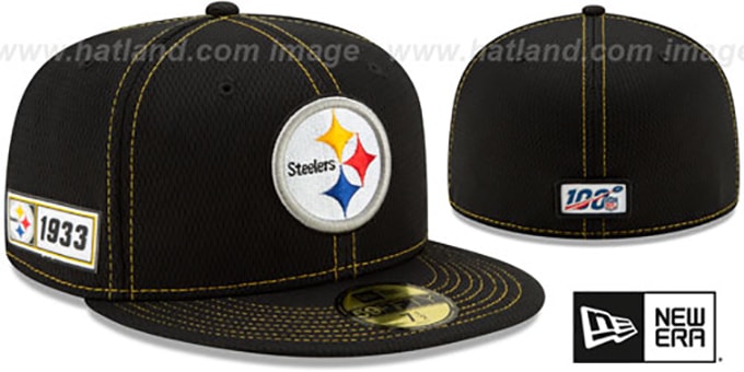 Steelers 'ONFIELD SIDELINE ROAD' Black Fitted Hat by New Era