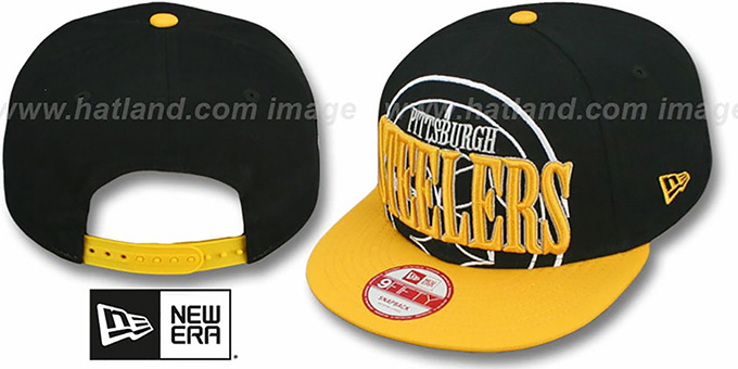 Steelers 'THROUGH SNAPBACK' Black-Gold Hat by New Era