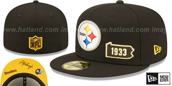 Steelers 'TRIPLE THREAT IDENTITY' Black Fitted Hat by New Era