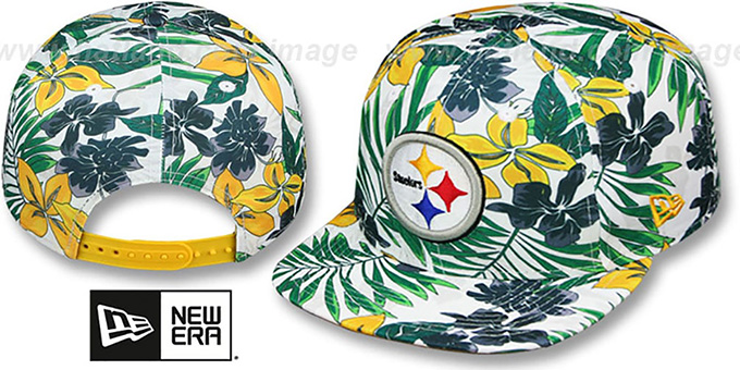 Pittsburgh Steelers TROPTRIP BLOOM SNAPBACK Hat by New Era