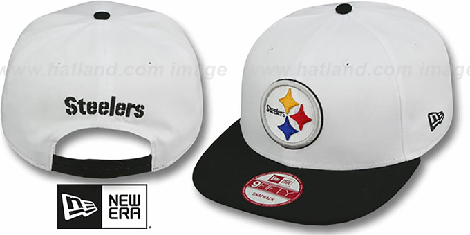 Steelers 'WHITETOP SNAPBACK' White-Black Hat by New Era