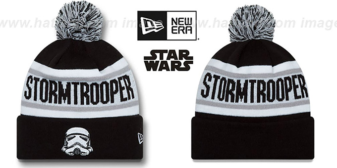 Storm Trooper 'BIGGEST FAN' Black-White Knit Beanie Hat by New Era