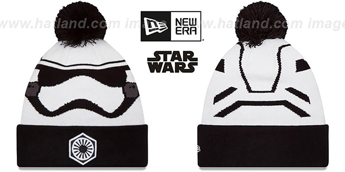 Storm Trooper 'GALLACTIC BIGGIE-2' White-Black Knit Beanie Hat by New Era