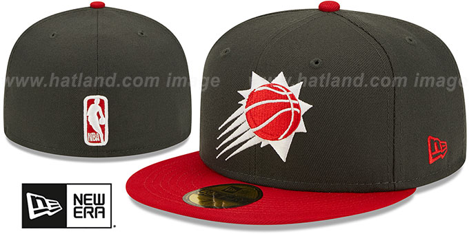 Suns '2T COLOR PACK' Charcoal-Red Fitted Hat by New Era