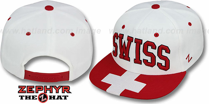 Switzerland 'SUPERSTAR SNAPBACK' White Hat by Zephyr