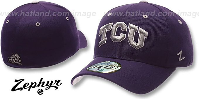 TCU 'DH' Purple Fitted Hat by Zephyr