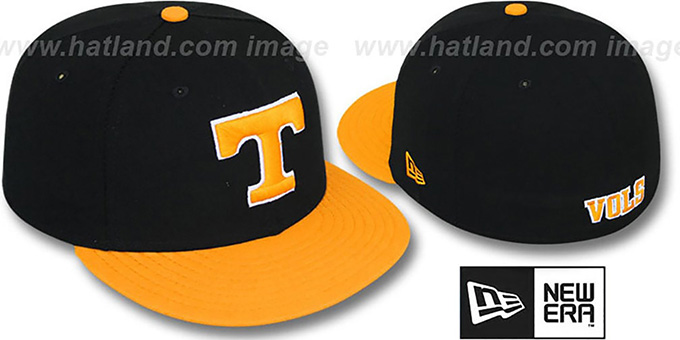 Tennessee '2T NCAA-BASIC' Black-Orange Fitted Hat by New Era