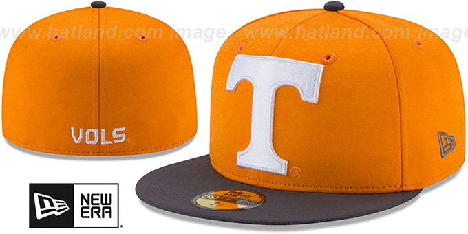 Tennessee 'HEATHER-HUGE' Orange-Charcoal Fitted Hat by New Era