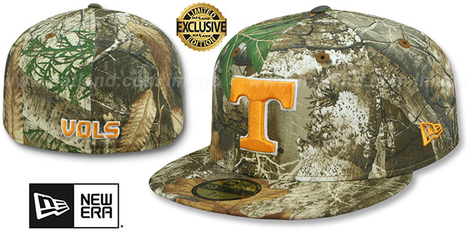 Tennessee 'NCAA TEAM-BASIC' Realtree Camo Fitted Hat by New Era