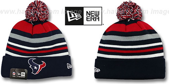 Texans 'STRIPEOUT' Knit Beanie Hat by New Era