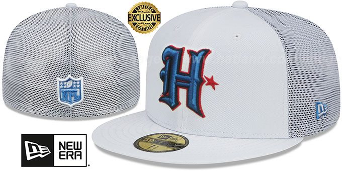 Texans 'TEAM-BASIC TRUCKER' White Fitted Hat by New Era