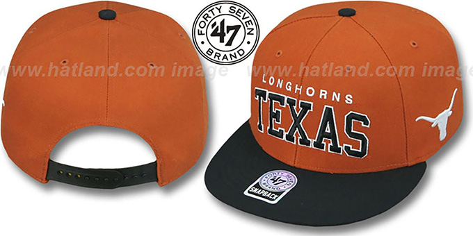 Texas '2T BLOCKSHED SNAPBACK' Adjustable Hat by Twins 47 Brand