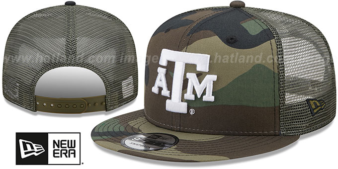 Texas A and M 'ARMY CAMO TRUCKER' Hat by New Era