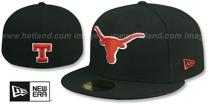 Texas 'NCAA TEAM-BASIC' Black Fitted Hat by New Era