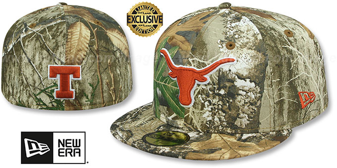 Texas 'NCAA TEAM-BASIC' Realtree Camo Fitted Hat by New Era