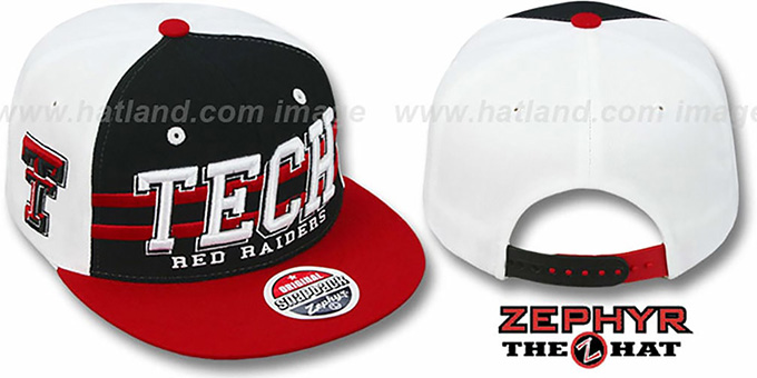 Texas Tech '2T SUPERSONIC SNAPBACK' Black-Red Hat by Zephyr