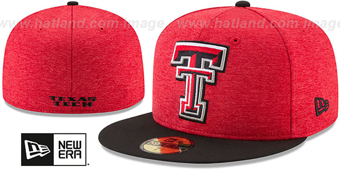 Texas Tech 'HEATHER-HUGE' Red-Black Fitted Hat by New Era