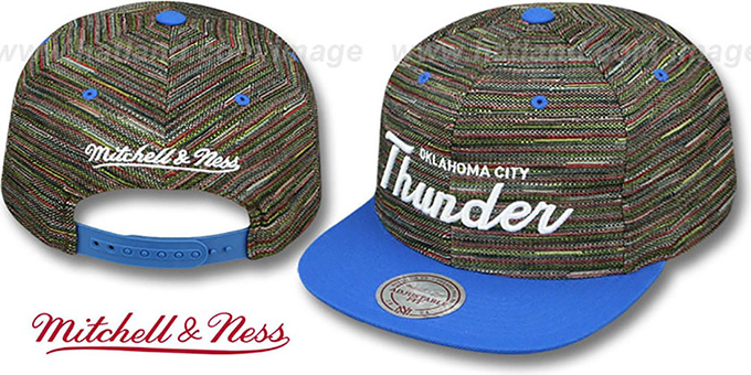 Thunder 'KNIT-WEAVE SNAPBACK' Multi-Blue Hat by Mitchell and Ness