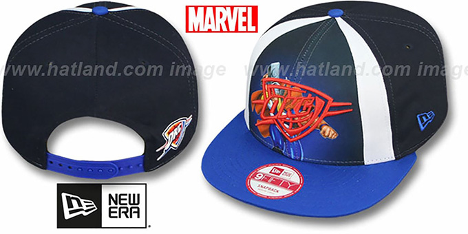 Thunder 'MARVEL RETRO-SLICE SNAPBACK' Navy-Royal Hat by New Era