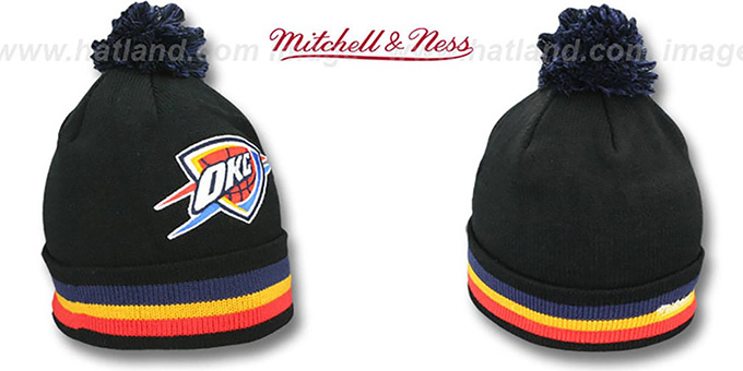 Thunder 'XL-LOGO BEANIE' Black by Mitchell and Ness