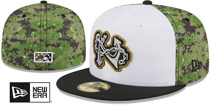 Tides 'THEME NIGHT' White-Camo-Black Fitted Hat by New Era