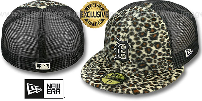 Tigers CHEETAH 'ANIMAL-FUR MESH-BACK' Fitted Hat by New Era