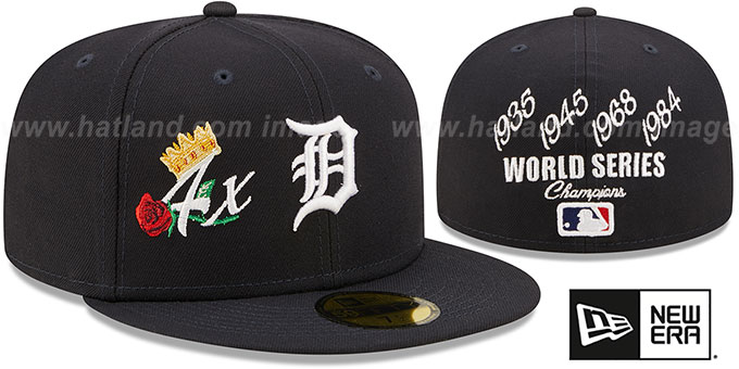 Tigers 'CROWN CHAMPS' Navy Fitted Hat by New Era