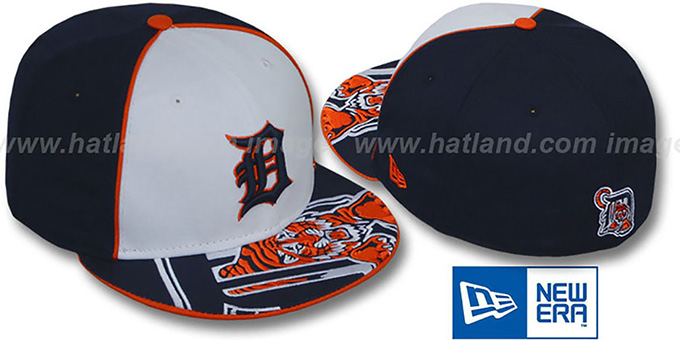 Tigers 'HFVL BIGBOY' White-Navy Fitted Hat by New Era