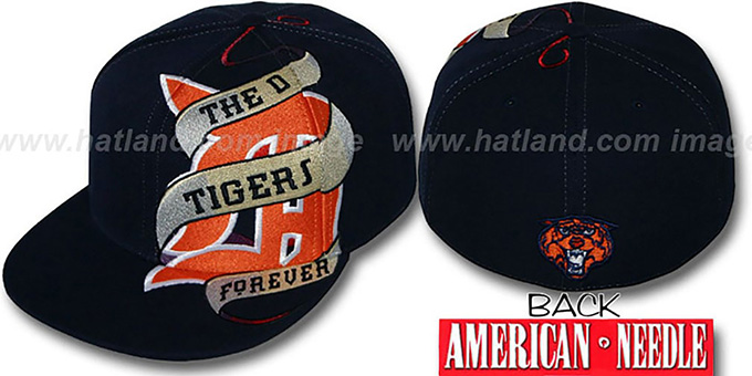 Tigers 'INKED' Navy Fitted Hat by American Needle