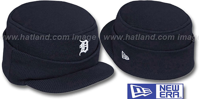 Tigers 'MINI-BRIM RILEY' Navy Knit Hat by New Era