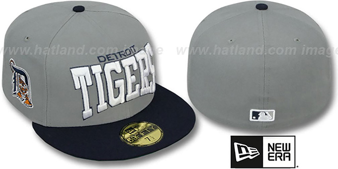 Tigers 'PRO-ARCH' Grey-Navy Fitted Hat by New Era