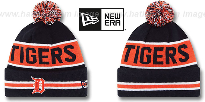 Tigers 'THE-COACH' Navy Knit Beanie Hat by New Era