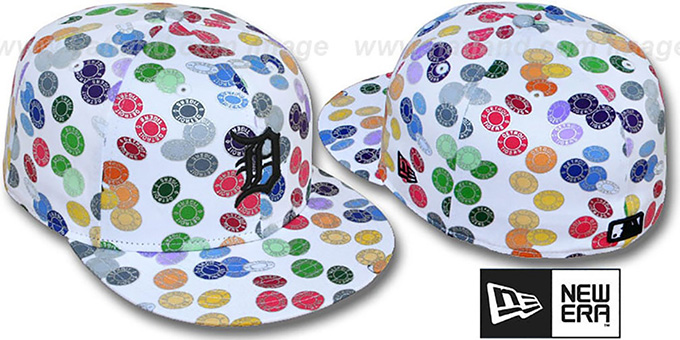 Tigers 'TOKENS' White-Multi Fitted Hat by New Era