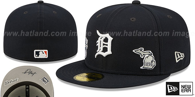 Tigers 'TRIPLE THREAT IDENTITY' Navy Fitted Hat by New Era