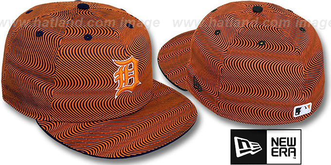 Tigers 'TRIPPIN' Orange-Navy Fitted Hat by New Era