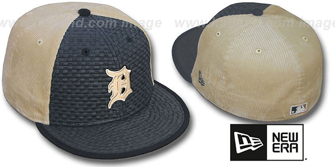 Tigers 'WEAVE-N-CORD' Fitted Hat by New Era - black-tan