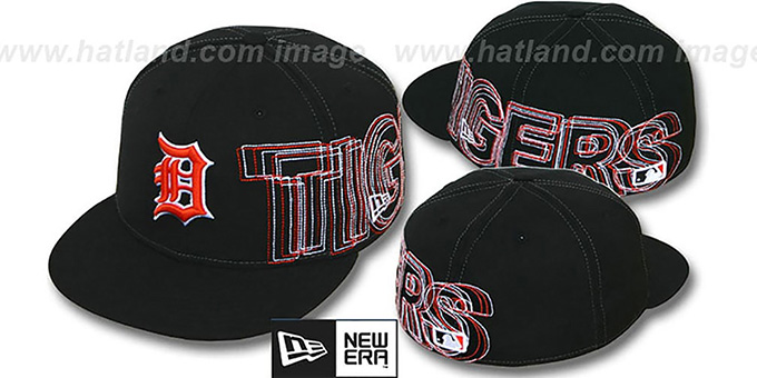 Tigers 'WORD-WRAP' Black Fitted Hat by New Era