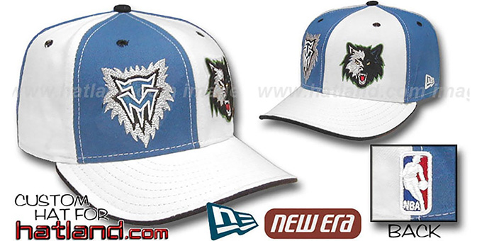 Timberwolves 'DOUBLE WHAMMY' Blue-White Fitted Hat