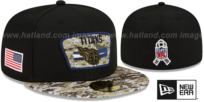 Titans '2021 SALUTE-TO-SERVICE' Black-Desert Fitted Hat by New Era