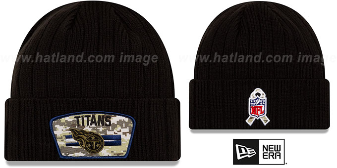 Titans '2021 SALUTE-TO-SERVICE' Knit Beanie Hat by New Era