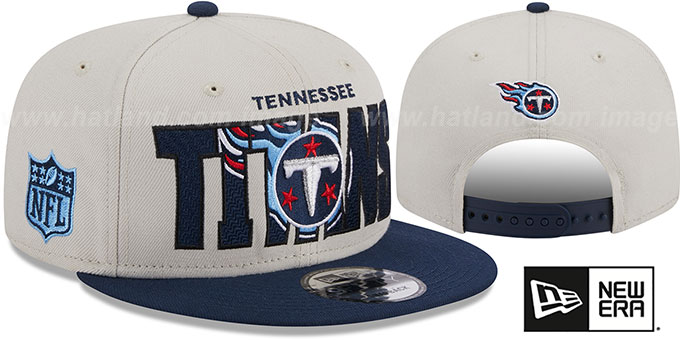 Titans 2023 'NFL DRAFT SNAPBACK' Stone-Navy Hat by New Era