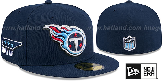 Titans 2024 'NFL DRAFT' Navy Fitted Hat by New Era