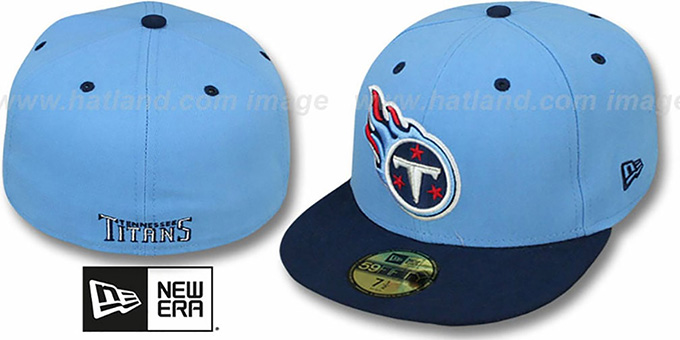 Titans 'NFL 2T-TEAM-BASIC' Sky-Navy Fitted Hat by New Era