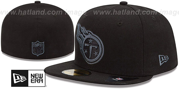 Titans 'NFL FADEOUT-BASIC' Black Fitted Hat by New Era