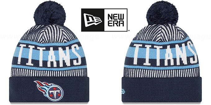 Titans 'STRIPED' Knit Beanie Hat by New Era