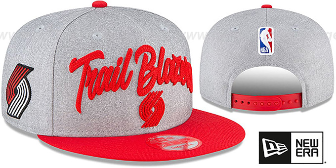 Trail Blazers 'ROPE STITCH DRAFT SNAPBACK' Grey-Red Hat by New Era