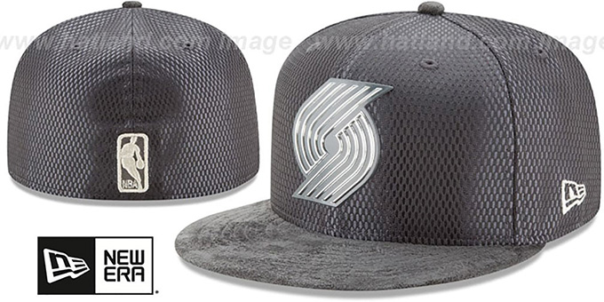 Trailblazers '2017 ONCOURT' Charcoal Fitted Hat by New Era