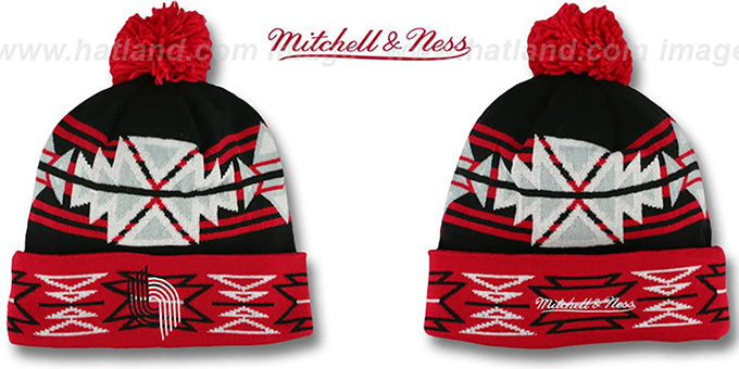 Trailblazers 'GEOTECH' Knit Beanie by Mitchell and Ness